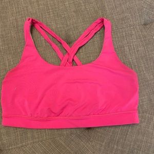 Lululemon Energy Bra - Size 10 - hot pink